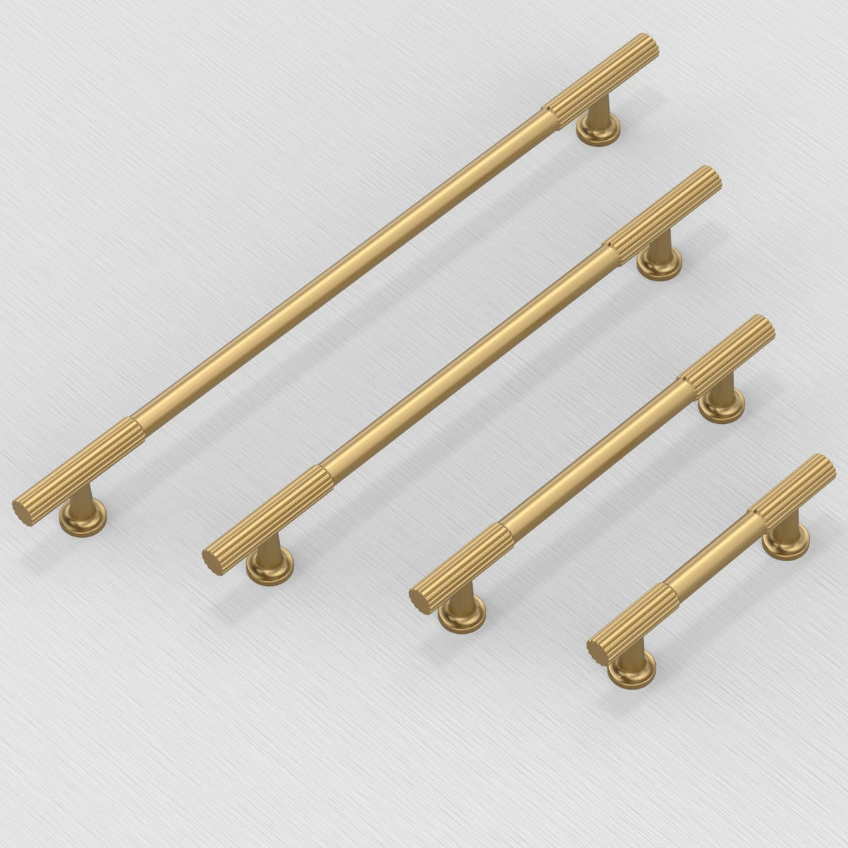 10 Pack Brushed Brass Cabinet Pulls 3 Inch(76mm) Kitchen Cabinet Handles Cabinet Hardware for Drawer Pulls