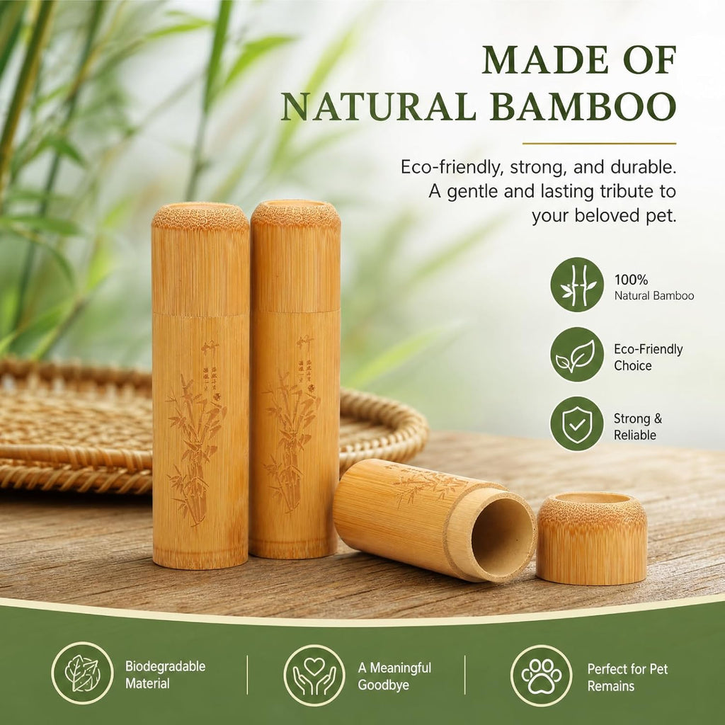 Small Bamboo Scattering Urn Tube, Ashes Biodegradable Scattering Cremation ECO Biodegradable Friendly Mini Spreading