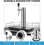 Adjustable Kegerator Beer Tower, Single Tap Tower Keg Tower for Homebrew