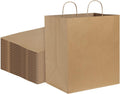 Paper Bags with Handles 14x10x15.75 Large 50Pcs Ultra Wide Bottom