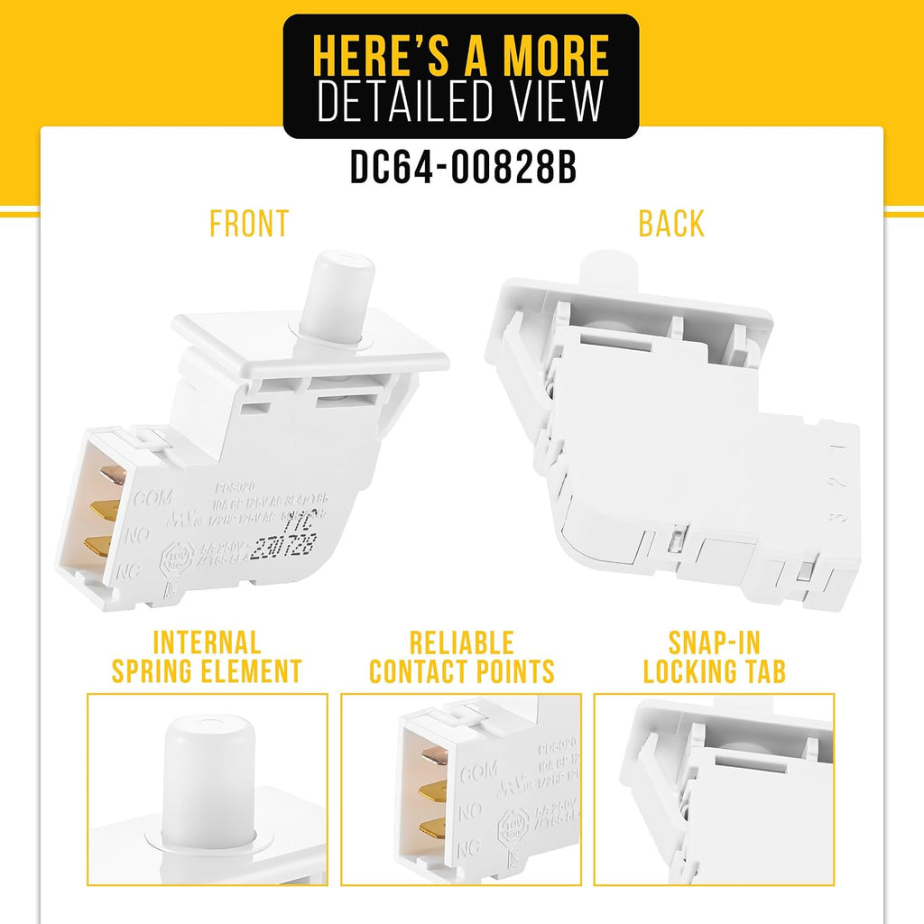 Dryer Door Switch for Samsung DVE50R5200W/A3