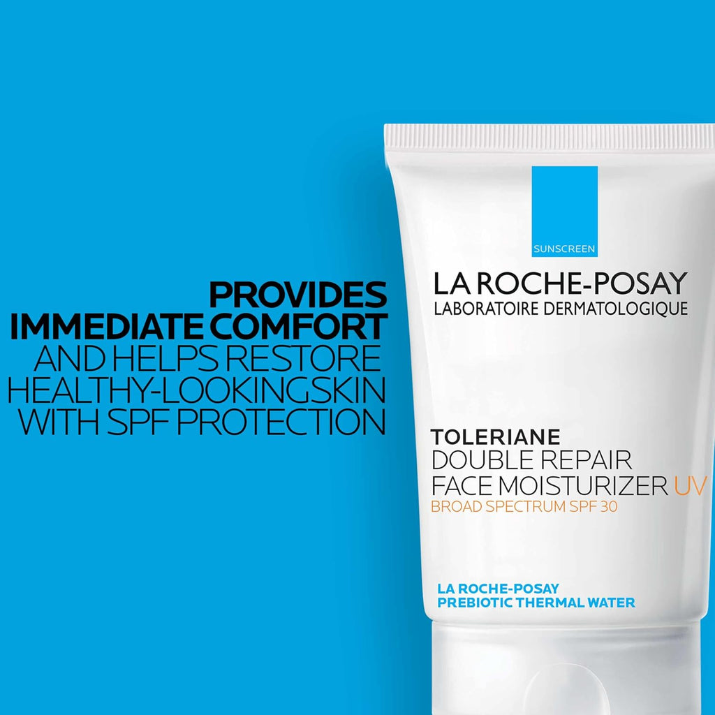 Toleriane Double Repair UV SPF Moisturizer for Face, Daily Facial Moisturizer with Sunscreen SPF 30