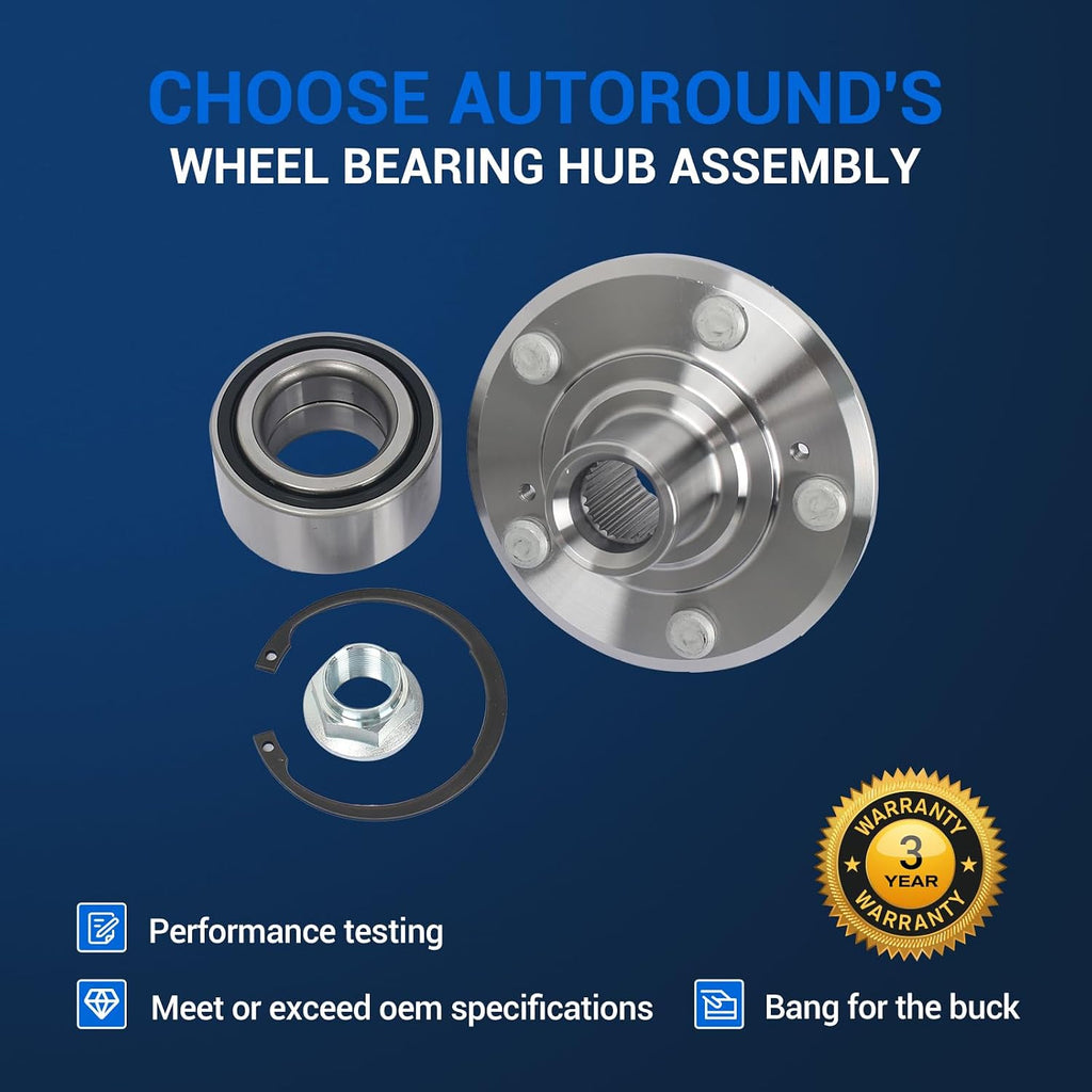 Autoround 29596048 Front Wheel Hub Assembly Fit for 1997-2001 Honda CR-V