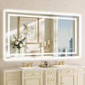 36"x60" LED Bathroom Mirror with Lights, Anti-Fog, Backlit+Frontlit | CRI 95, Stepless Dimmable, 3 Colors Lighting
