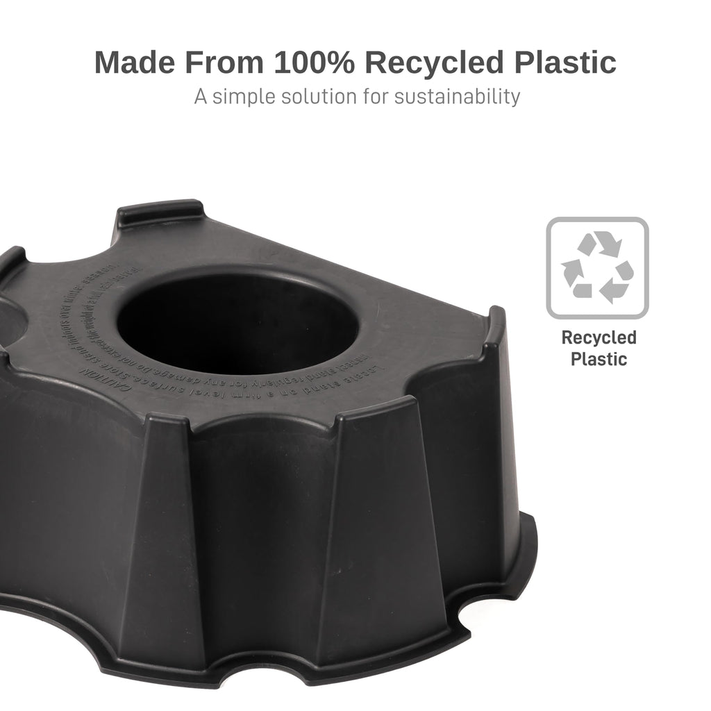 55-Gallon Rain Barrel Stand, Made from 100% Recycled Material, Black