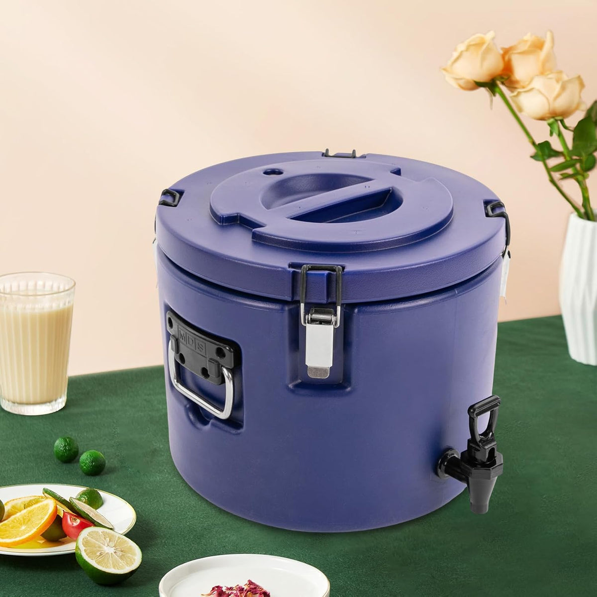 Insulated Beverage Dispenser, 5 Gallon, Blue