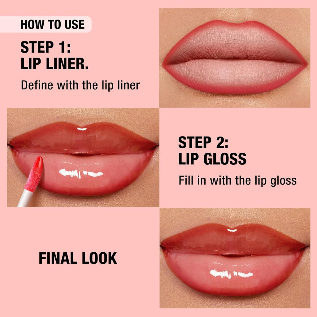 6 Matte Lip Liner With 6 Nourishing Lip Oil Lip Gloss Set, Long-Lasting And Hydrating 2 IN 1 Makeup Set, Beauty Daily