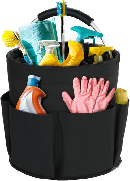 Cleaning Caddy with Handle, Cleaning Products Organiser, 17L Foldable Storage Basket, Cleaning Caddy Organiser