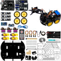 Mechanical 4WD Robot Arm Smart Car Kit - STEM/Graphical Programming Robot Car Compatible with Arduino IDE - Tutorial