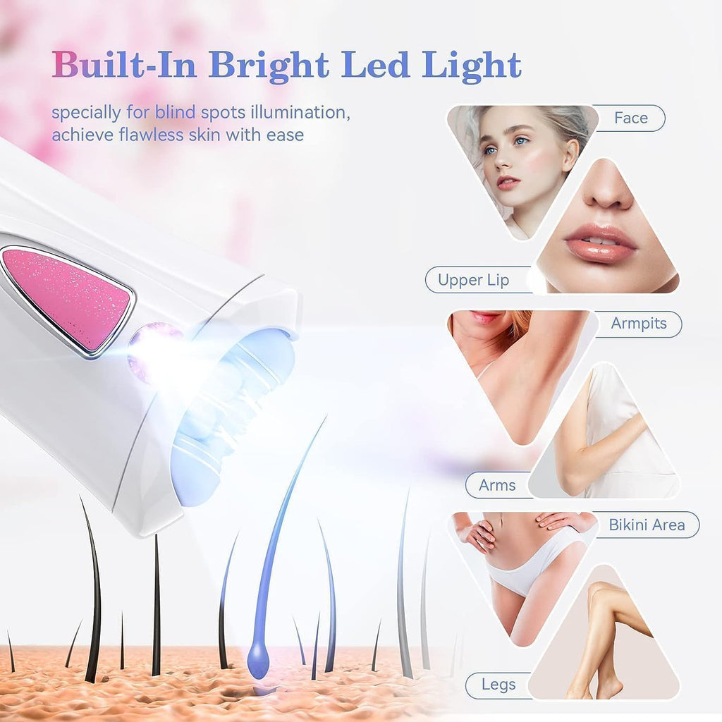 Epilator for Women, Mini Epilators Hair Remover for Women with LED Light, Smooth Hair Removal, Suitable for Face