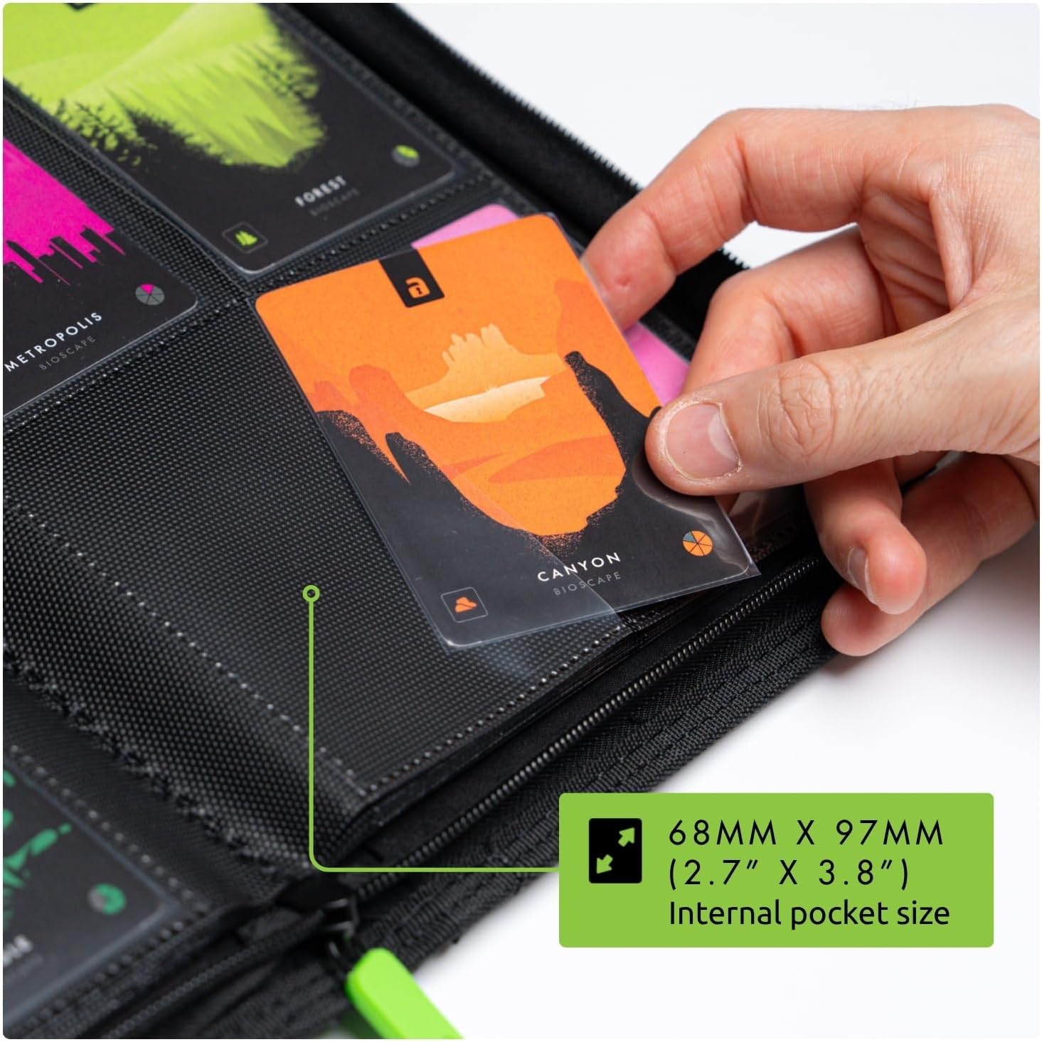 4 Pocket Zip Trading Card Binder 160 Cards Exo-Tec (Black) | Holds 160 standard-size TCG cards in 20 side-loading