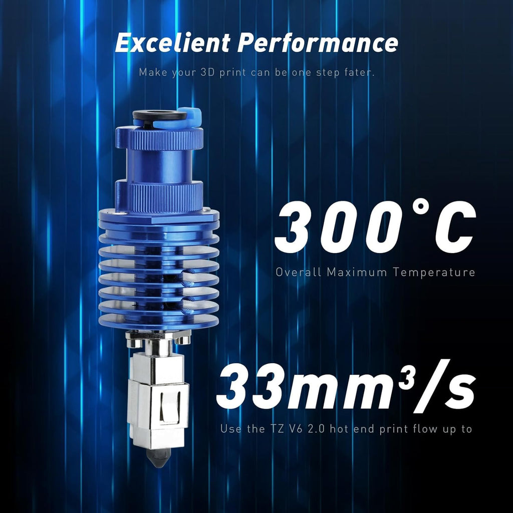 Upgraded High Speed Rapid Heat V6 Hotend 24V 48W Ceramic Heating Core Bimetal Heatbreak Hardened Steel Nozzle 0.4