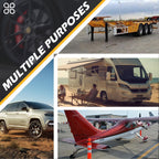 Wheel Chocks for RV Trailers 4 Pack with Rope