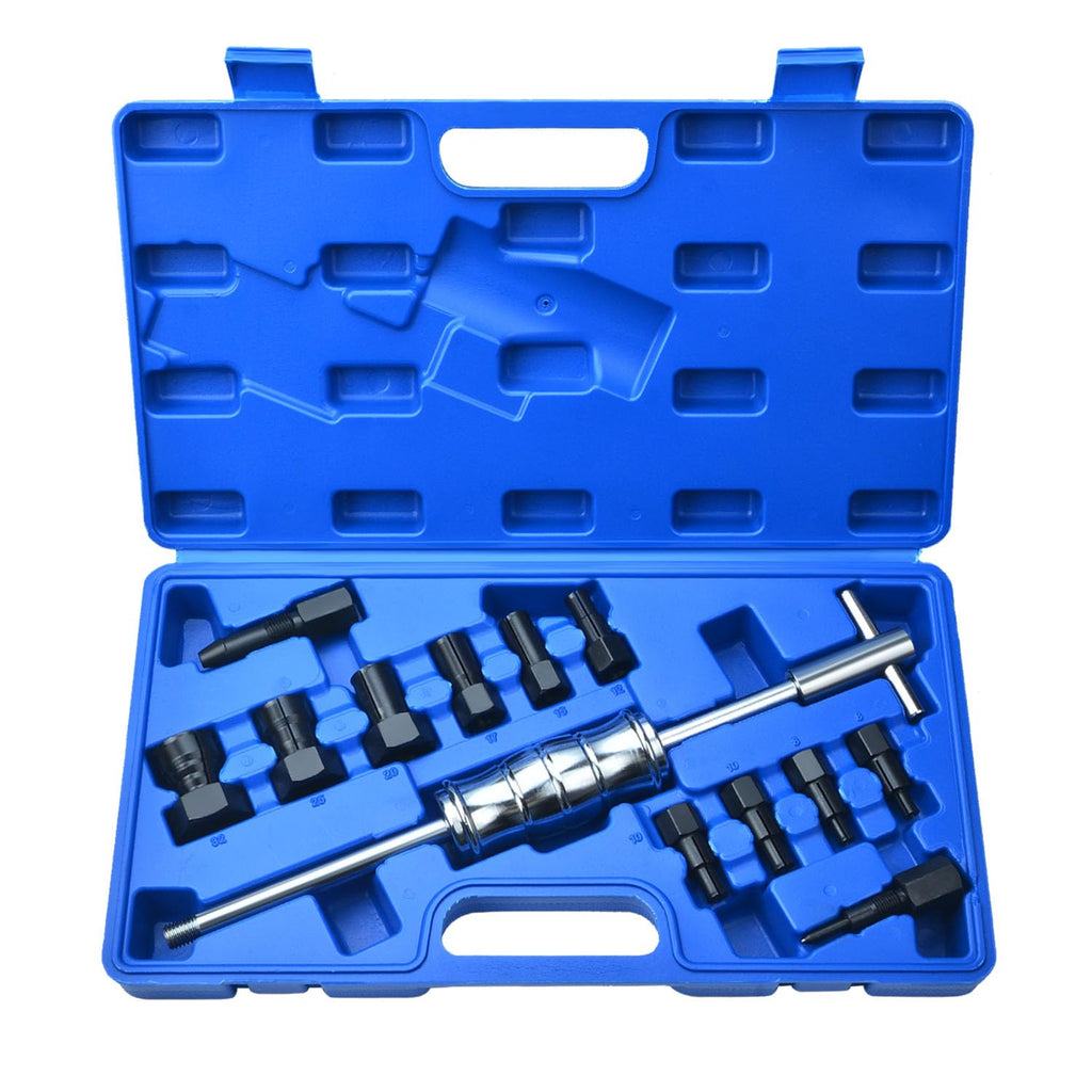 13pcs Blind Hole Collet Bearing Puller Set, Internal Bearing Extractor Puller Kit Slide Hammer Bearing Puller Set
