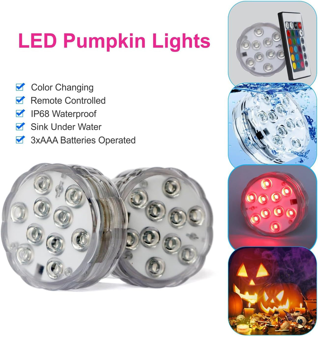 Submersible LED Pool Lights for Inground Pools and Above Ground Pools, 16 Colors 4 Modes Battery Powered Underwater