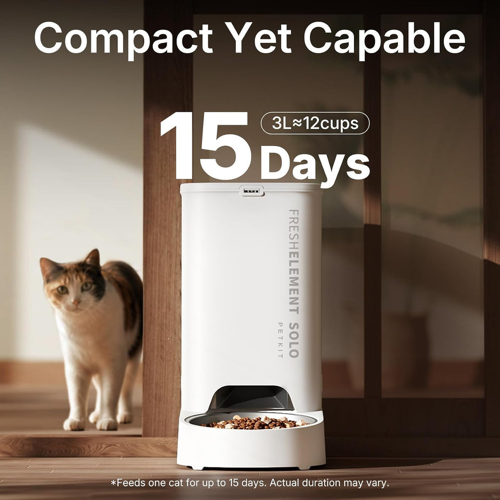 Automatic Cat Feeder, 2.4G WiFi Automatic Dog Feeder, App Control Pet Food Dispenser with Triple Fresh-Lock System