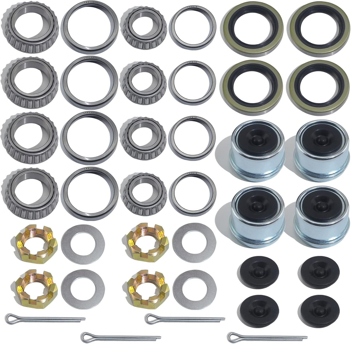 4Sets L68149 L44649 Trailer Hub Bearings Kit for 3500 lb #84 Axle