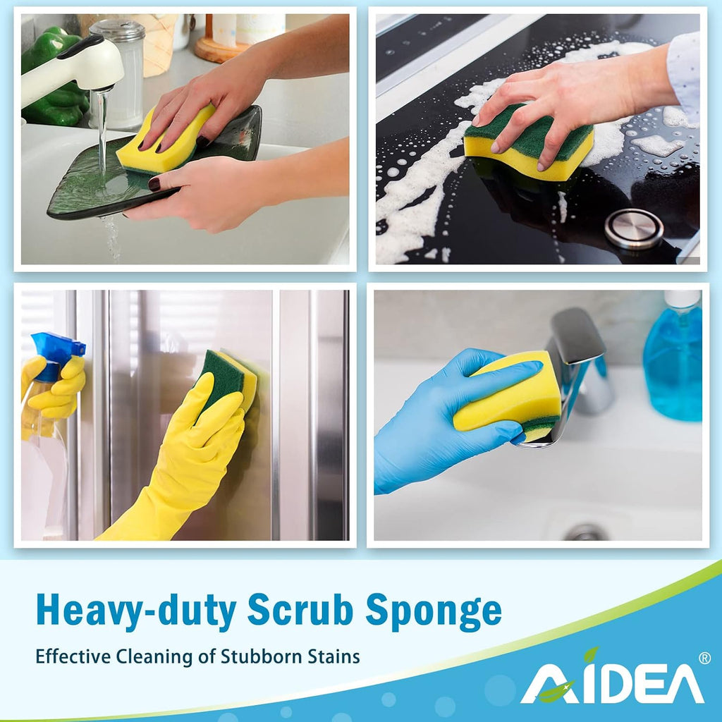 Sponges Kitchen, 50 PK Heavy Duty Dish Sponge Kitchen, Scrub Sponges