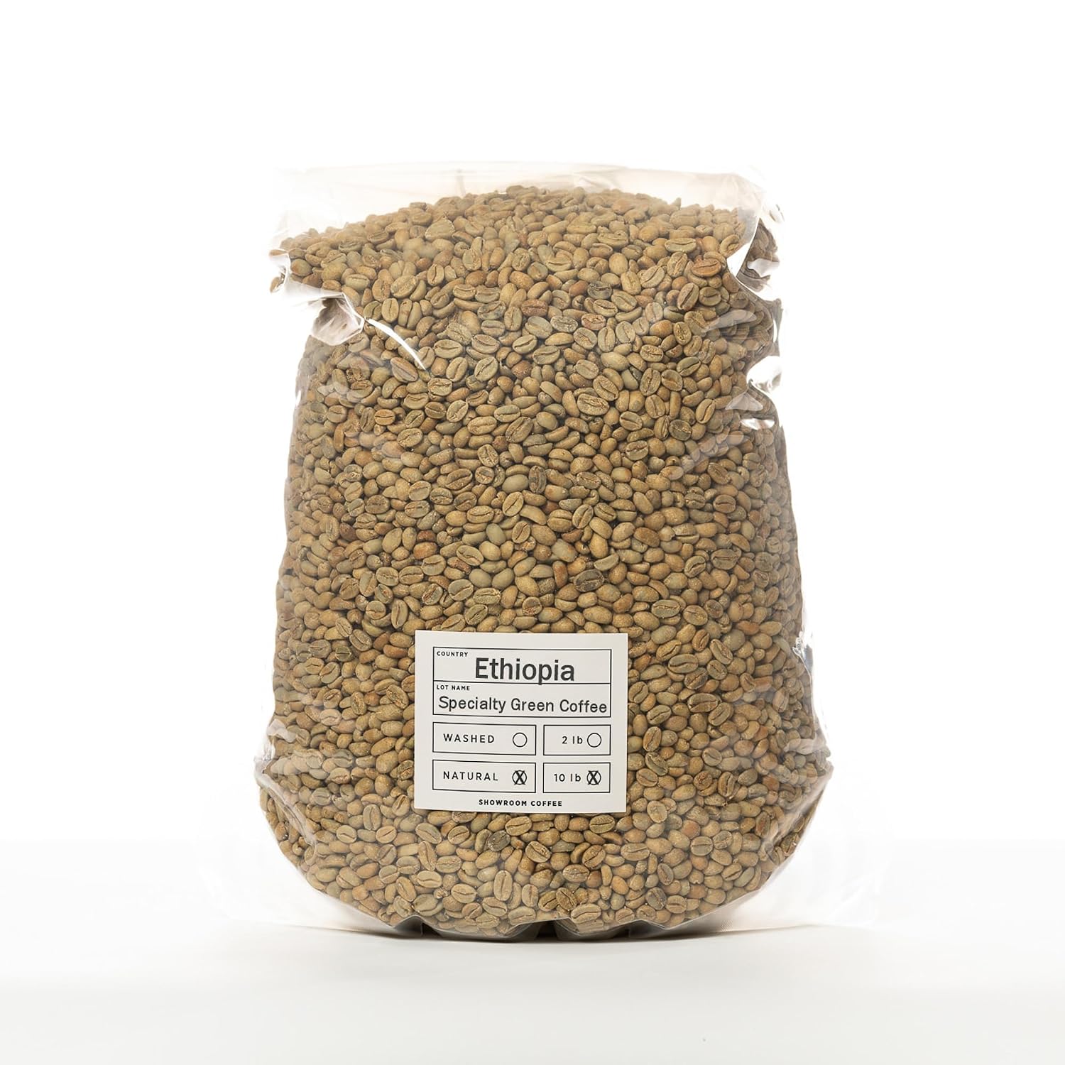 Ethiopia Unroasted Specialty Green Coffee Beans - Single Origin 100% Arabica - Bulk Wholesale Pricing (10 Pound Bag