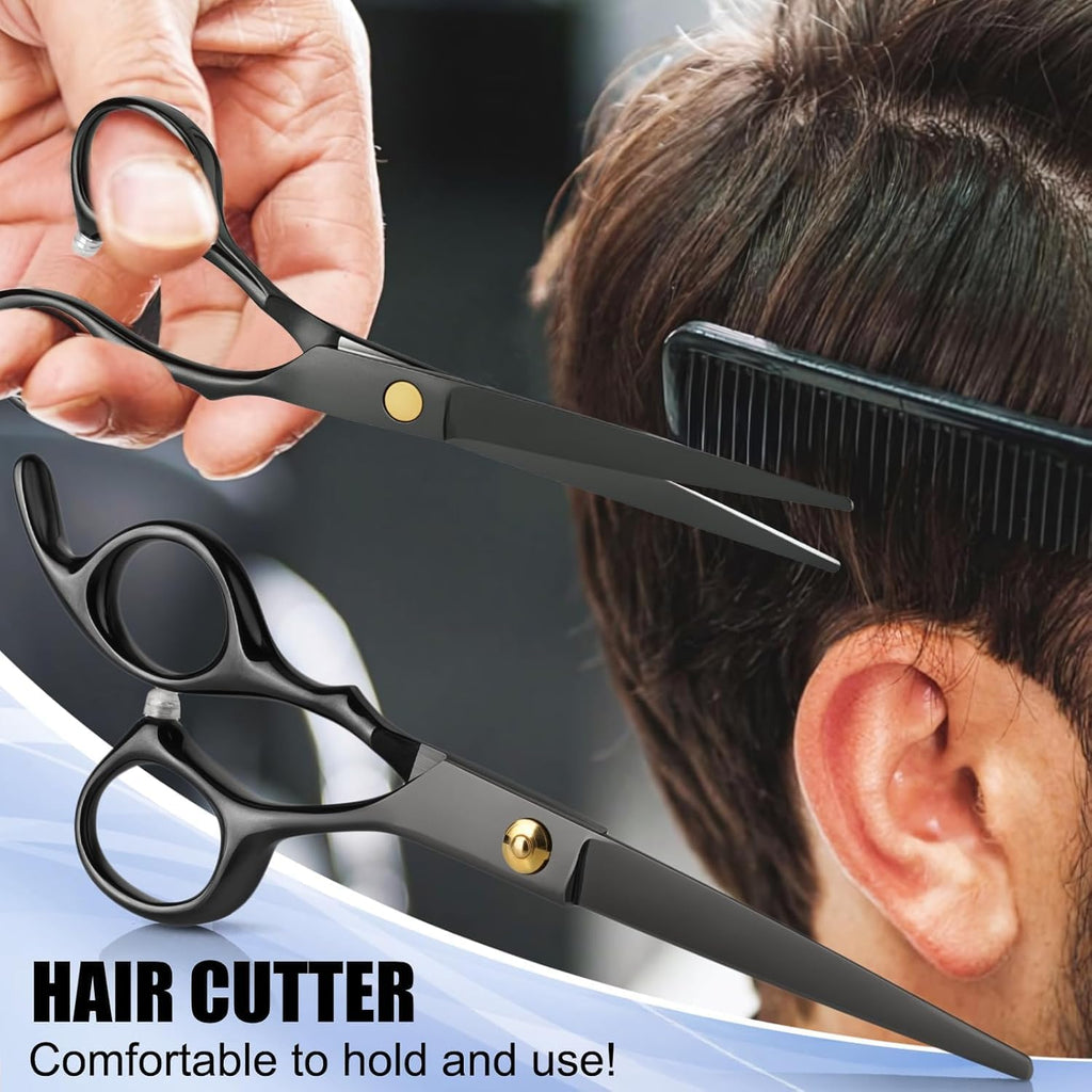 Hair Cutting Scissors Shears Kits, Professional Haircut Scissors Set with Thinning Shears, Stainless Steel Barber
