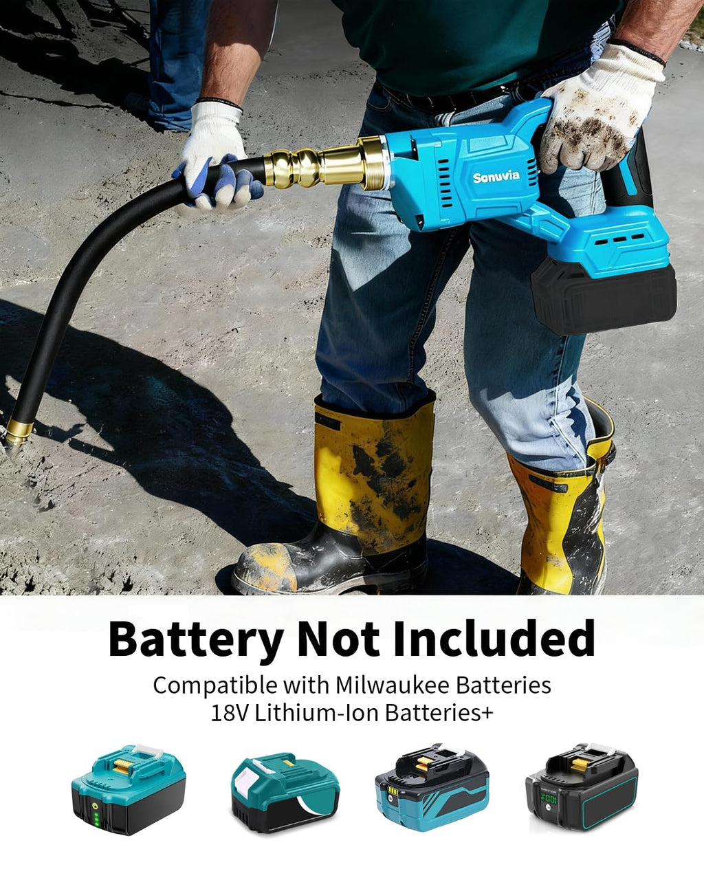 Cordless Concrete Vibrator Compatible with Makita