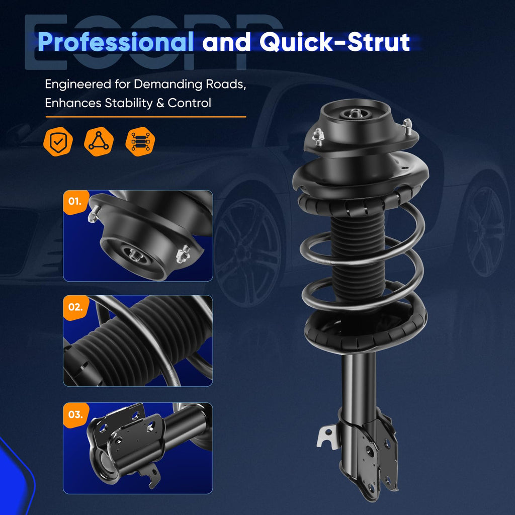 ECCPP Struts Complete Struts Spring for 2000-2004 for Subaru Legacy Struts