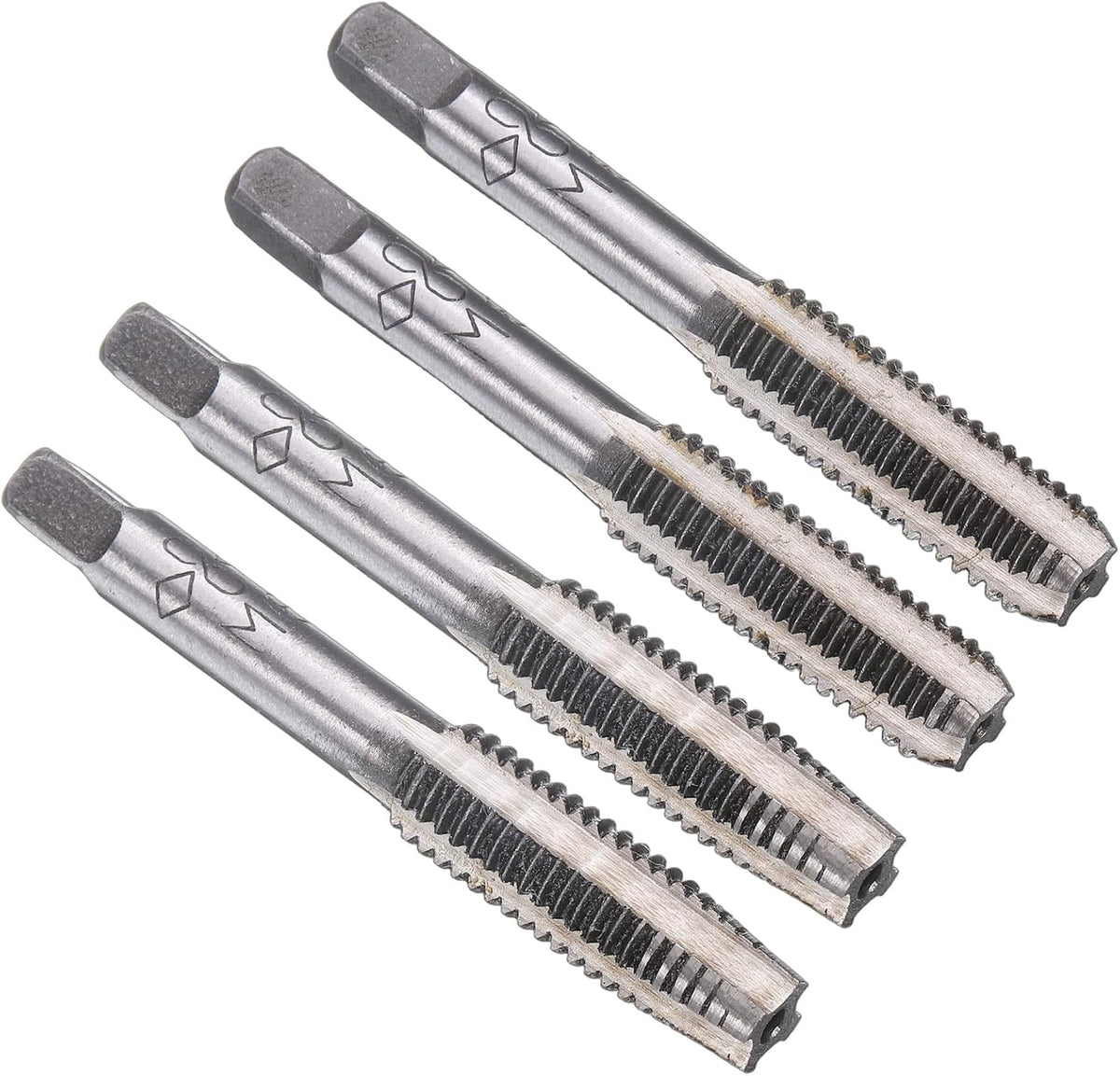 uxcell 2 Set Metric Hand Taps, M8 x 1.25 H2 Thread Taper + Bottom Tap, 9CrSi Alloy Tool Steel Screw Threading Milling Tapping Tool Kit