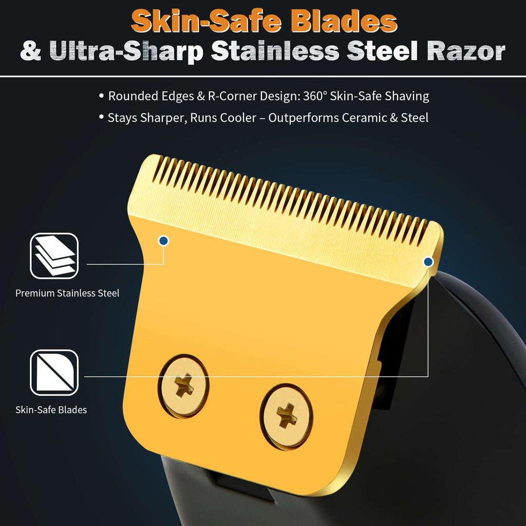 Beard Trimmer for Men, Cordless Hair Clippers for Men with 6 Guards