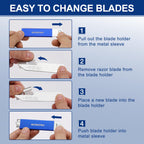 12-Pack Box Cutter Retractable, Blue