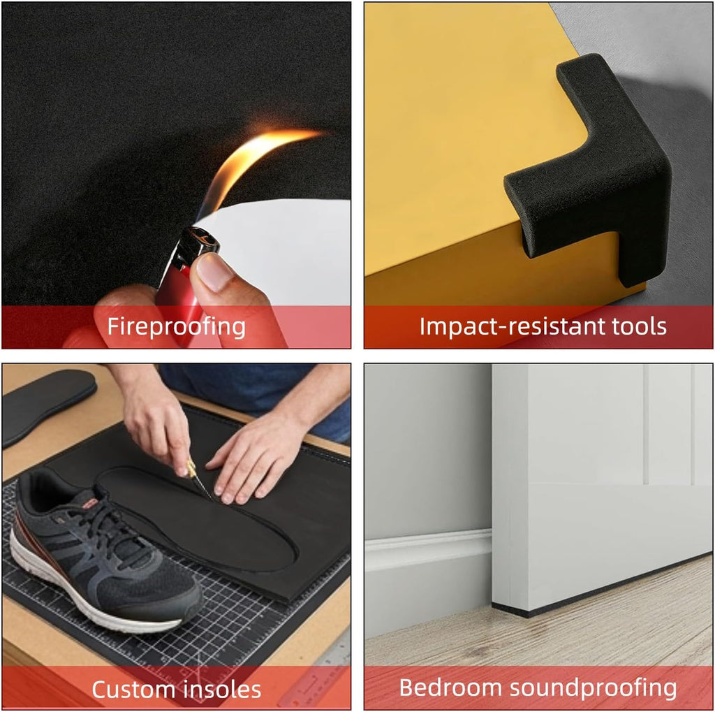 Sponge Neoprene Foam Sheet, Adhesive Rubber Padding 12"x1/8"x59"