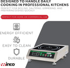 1800W Silver/Black Induction Cooktop Burner