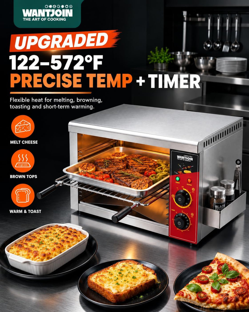 Large Commercial Salamander Broiler 2000W