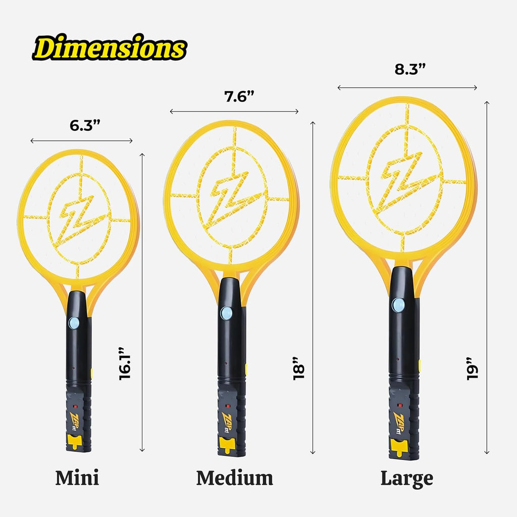 Rechargeable Electric Fly Swatter Racket - 4,000-Volt Mosquito Zapper with USB Charging Cable and Super-Bright LED