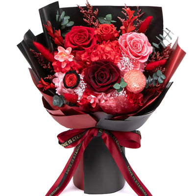 Flowers for Delivery Preserved Flower Bouquet Forever Fresh Flowers Birthday Gifts for Women Mom Anniversary Red Real