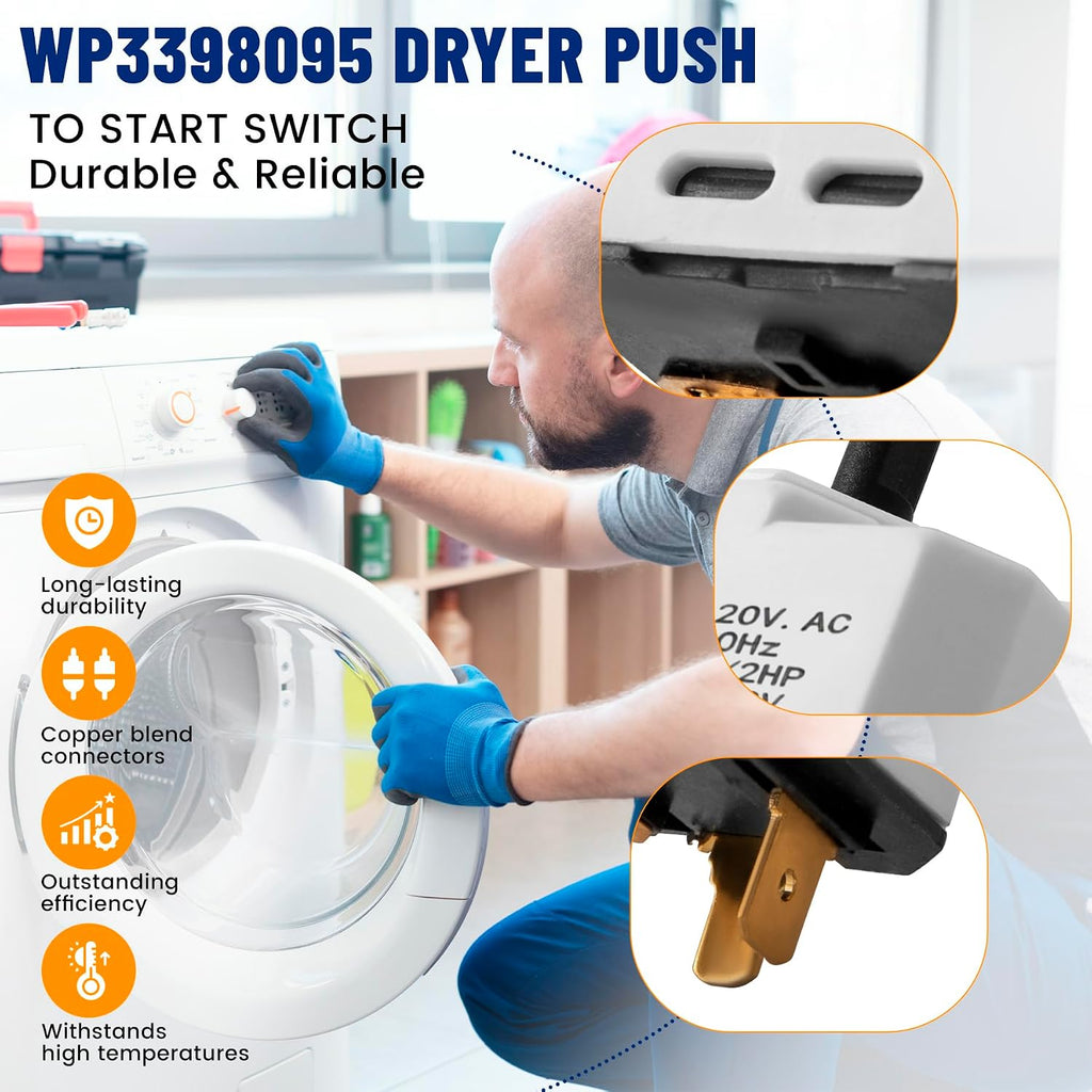 WP3398095 Dryer Push to Start Switch Parts
