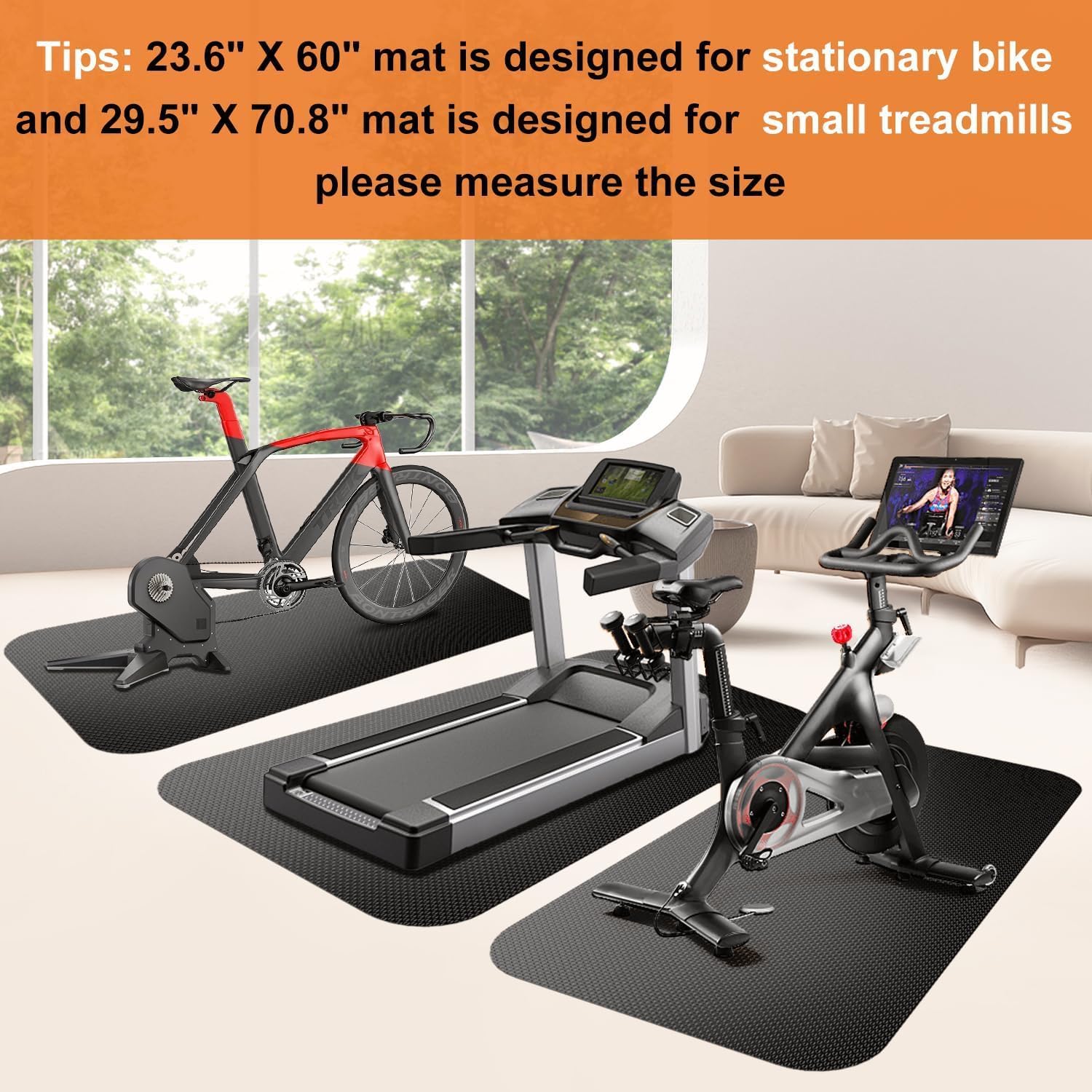 Treadmill Walking Pad Mat for Carpet Floors,Folding Treadmill Mat for Hardwood Floors