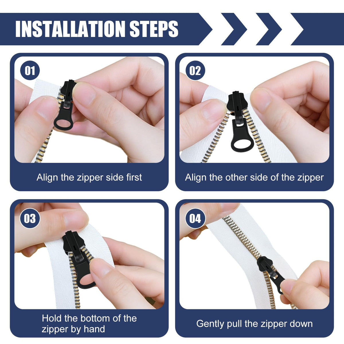 12 Sets Universal Zipper Repair Kit