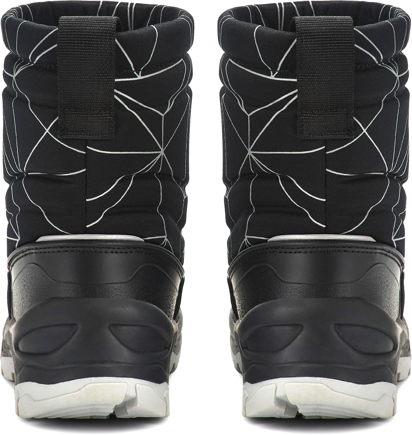 Size 12 US Waterproof Winter Snow Boots Slip Resistant (Toddler/Little Kid) Reflective Black