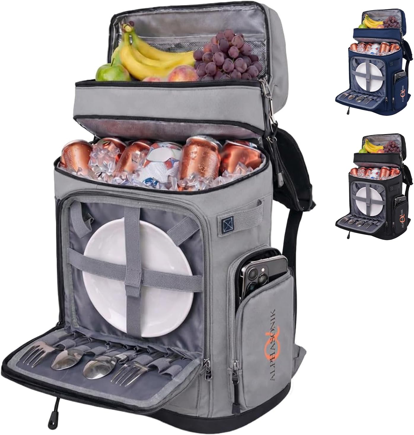 Cooler Backpack 48 Cans Insulated Backpack Cooler for Men & Women, 2 Leak Proof Compartments Coolers Bag for Beach