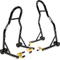 Motorcycle Stand Lift, Front & Rear Combo, Universal Paddock Lift Stand, Front Wheel Fork Stand Rear Wheel Swingarm