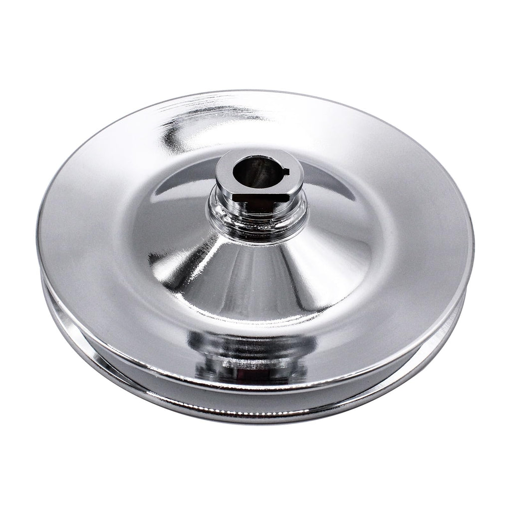 Tiny Force SBC Chrome Power Steering Pump & Bracket & Pulley Kit