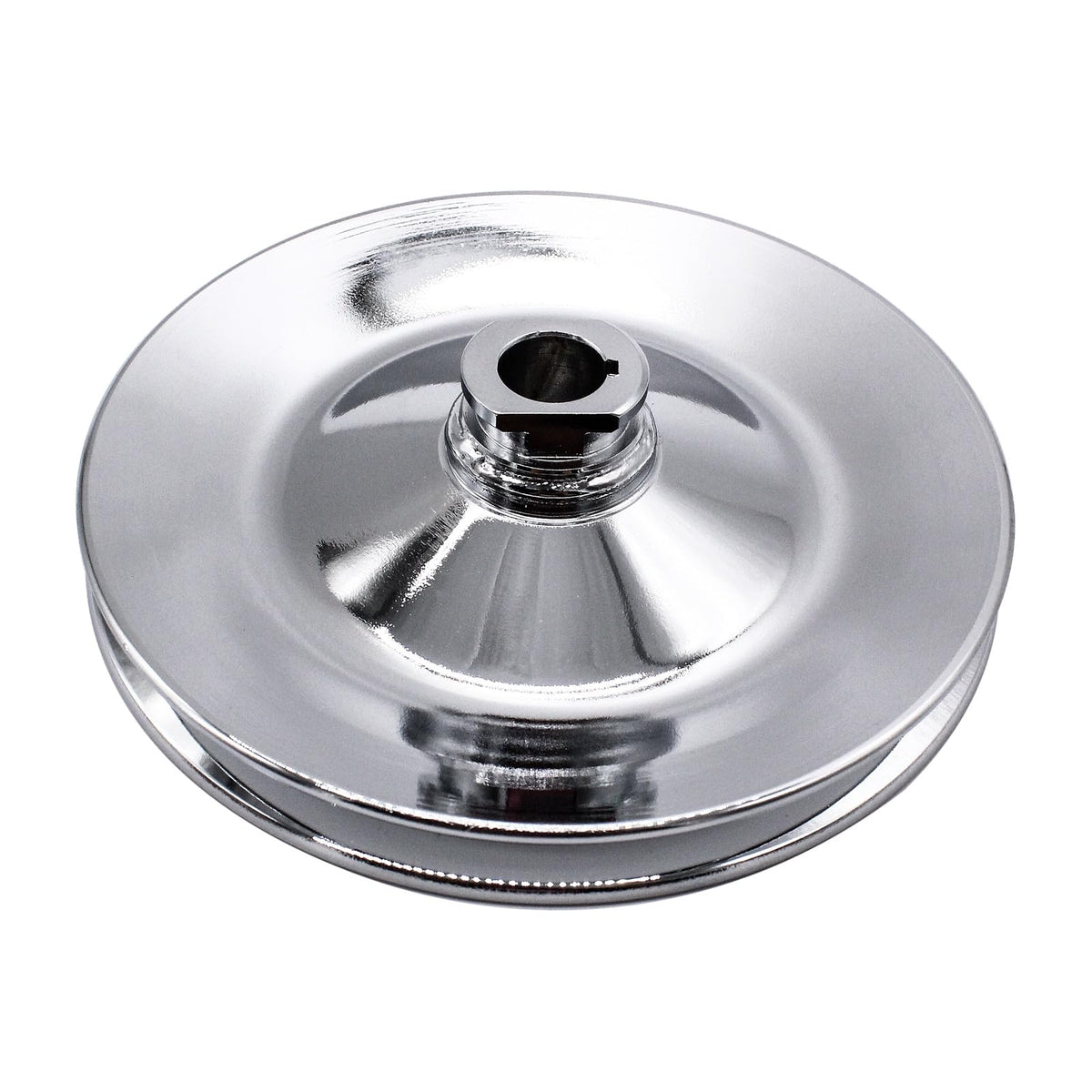Tiny Force SBC Chrome Power Steering Pump & Bracket & Pulley Kit