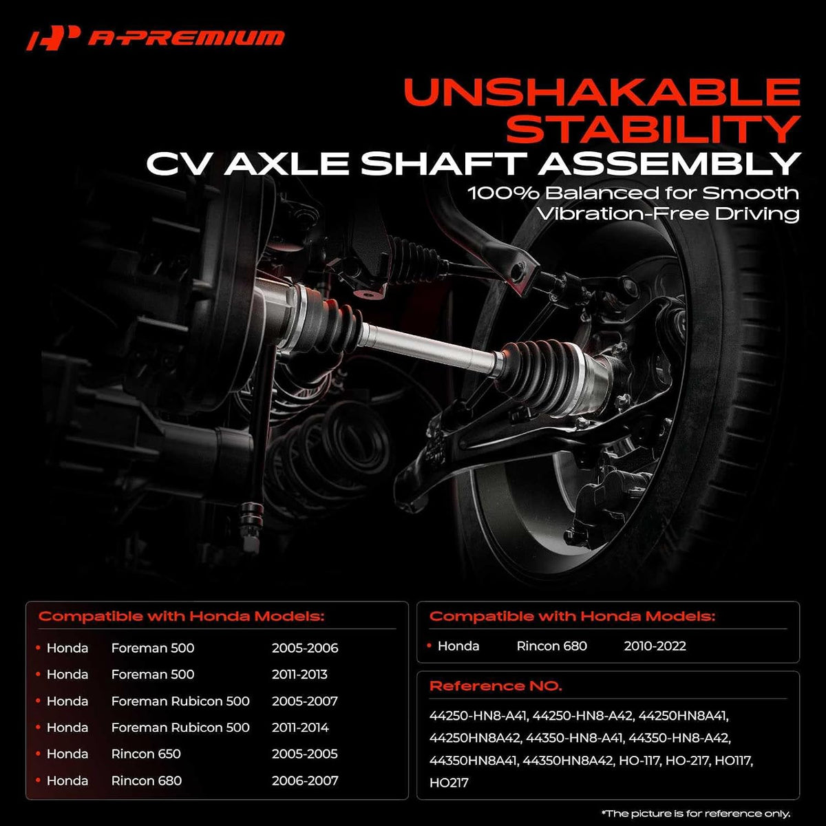 A-Premium Set of 2 Front CV Axle Shaft Assembly