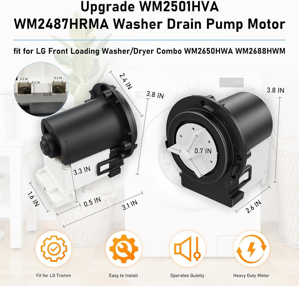 Washer Drain Pump fit for LG Tromm WM2233HD WM2250CW WM2277HW WM2301HW
