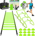 Agility Ladder, Agility Speed Training Equipment Set, 20ft Speed Ladder | 4 Hurdles, 12 Soccer Cones, Jump Rope