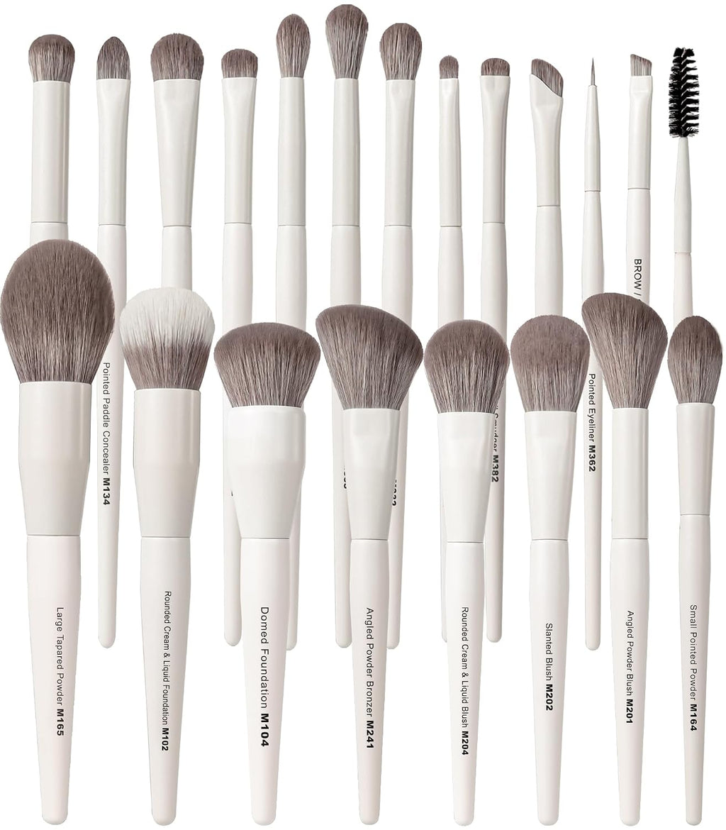Makeup Brushes 20 Ready Set Pro Face& Eye Makeup Brush Set Labeled
