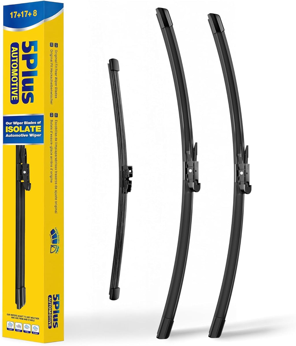 Wipers Replacement for Ford Bronco 2021-2024 Windshield Wiper Blades,17"+17" Windshield Wipers with 8" Rear Wiper