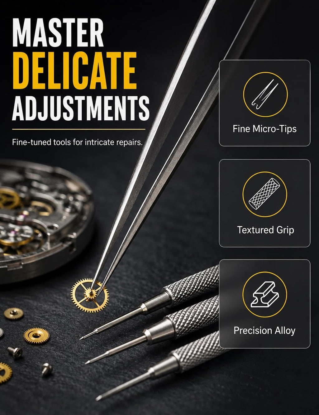 Complete 72-Piece Watch Repair Kit, Fix, Adjust Revive Making | Link Removal Accessories, Battery Replacement Tool