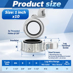 Blulu 10 Pcs Insulated Grounding Bushing with Adjustable Lay in Lug,1 "