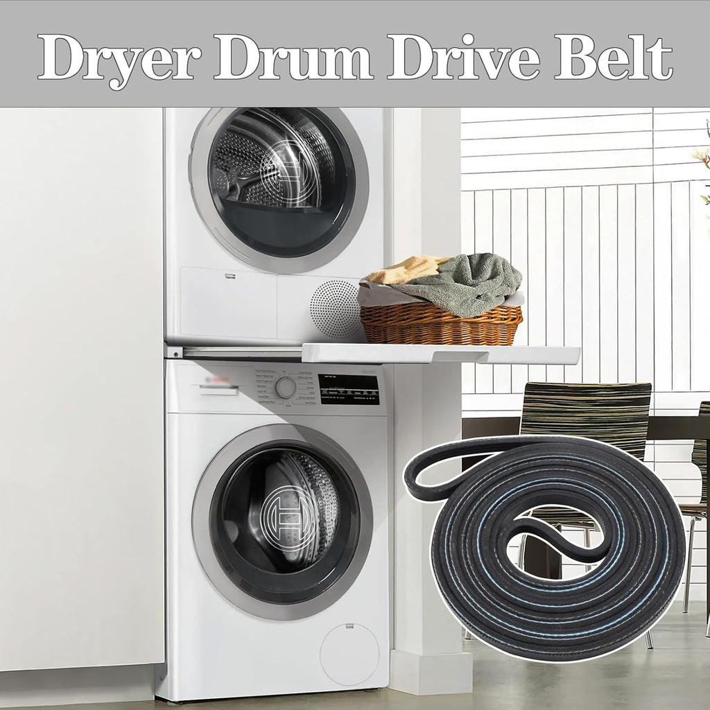 Dryer Drum Drive Belt Replace 491679 AP3679616 Fit for Bosch Nexxt 300/500 Series Gas/Electric Dryer Belt WTMC3321US WTMC3300US WTMC5321US WTMC6300US WTMC632SUS WTVC6530UC